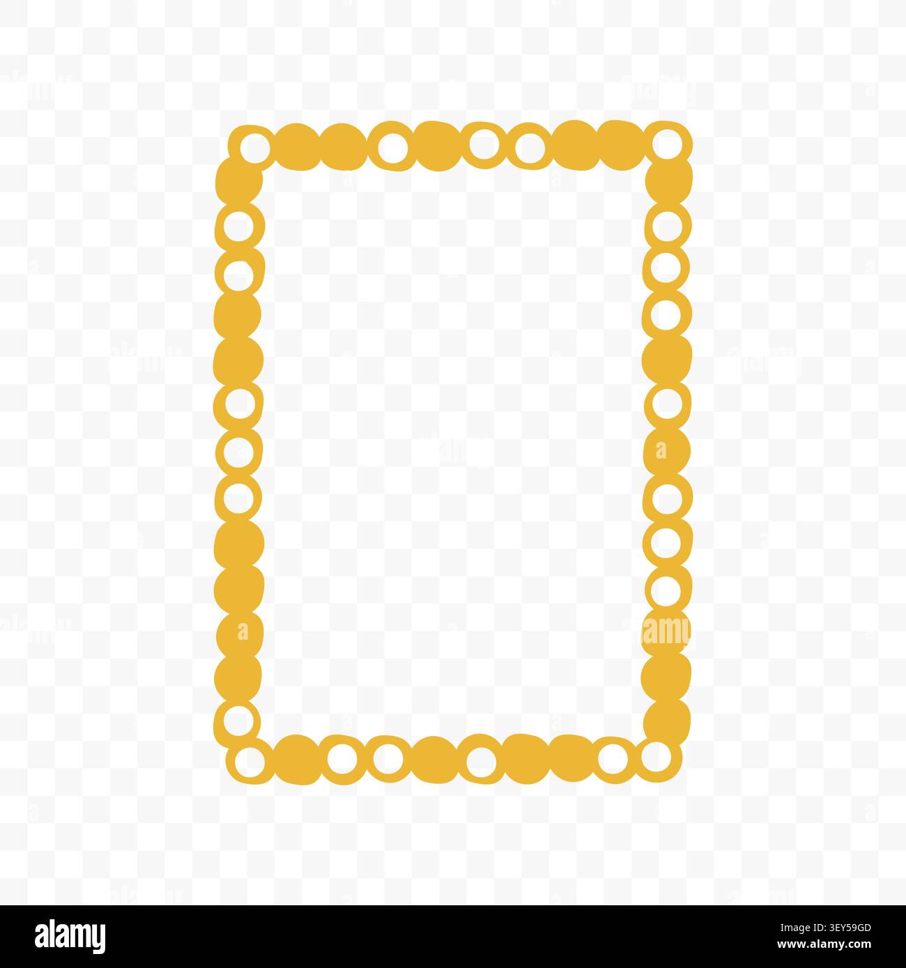 Playful Hand Drawn Frame Border Stock Vector