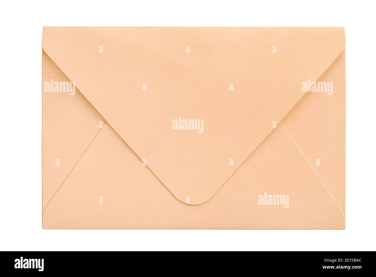 Yellow blank paper envelope isolated on white background Stock Photo