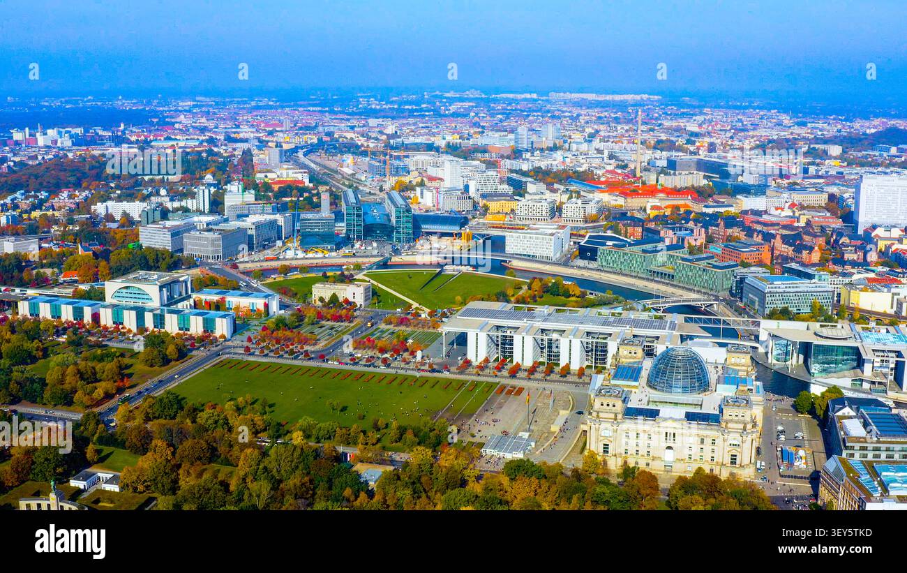 Aerial berlin chancellery hi-res stock photography and images - Alamy