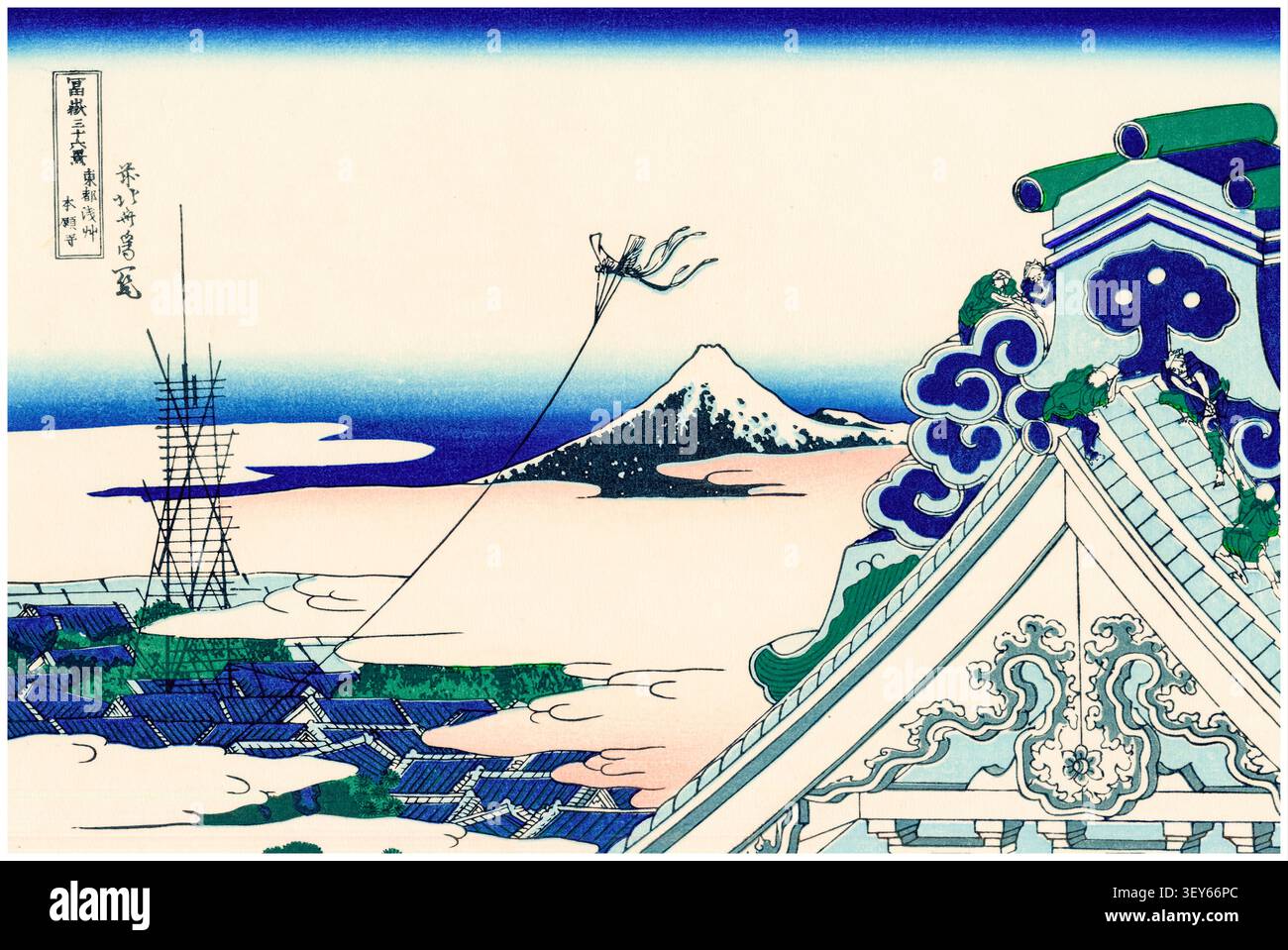 Katsushika Hokusai. Honganji Temple at Asakusa in Edo (Toto