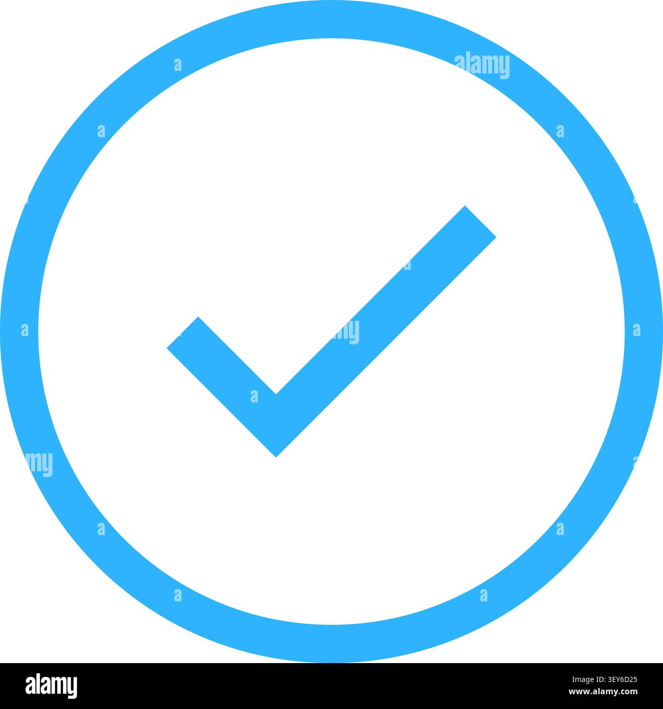 Blue Check Mark Verified Account Icon, Isolated Vector Illustration Stock Vector