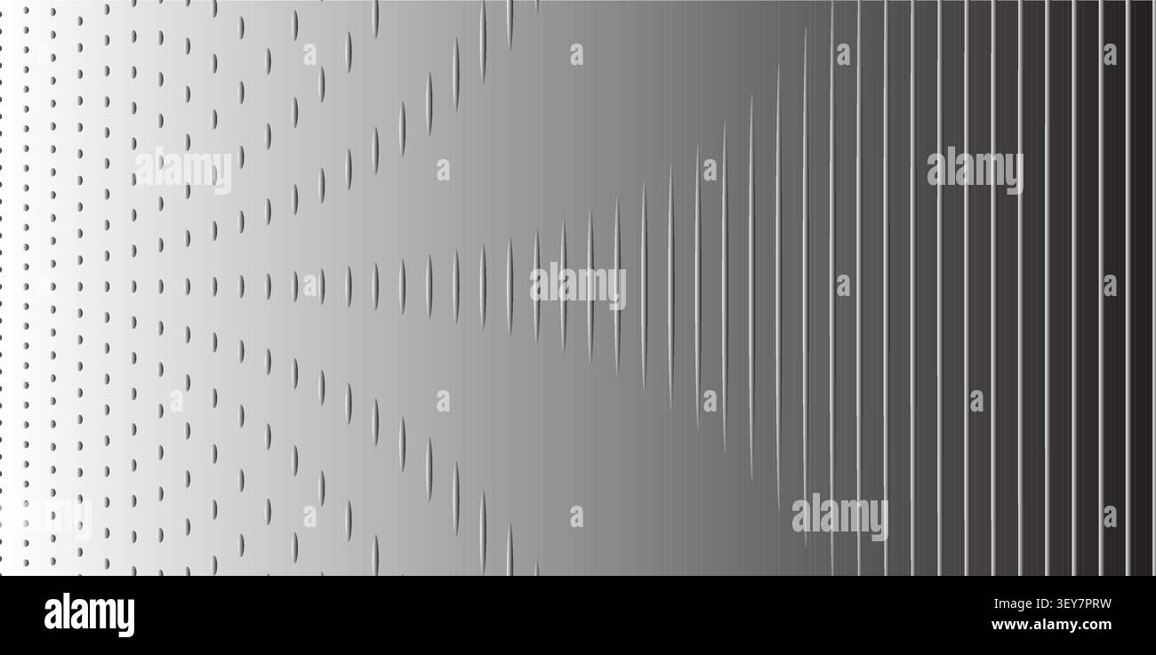 Abstract halftone vector pattern texture transitioning from dots to vertical lines. Stock Vector