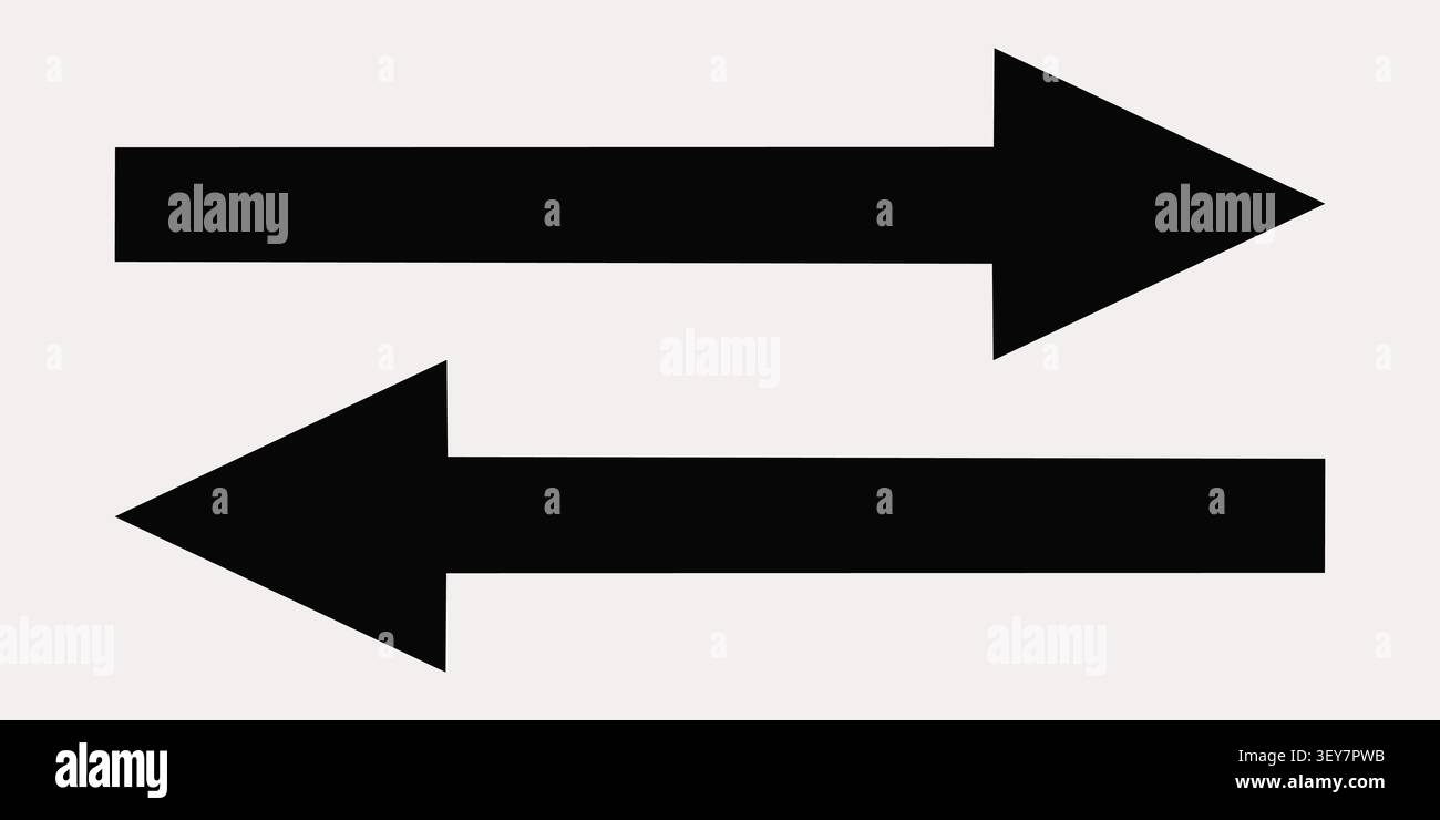Left and right arrow direction icon vector set Stock Vector