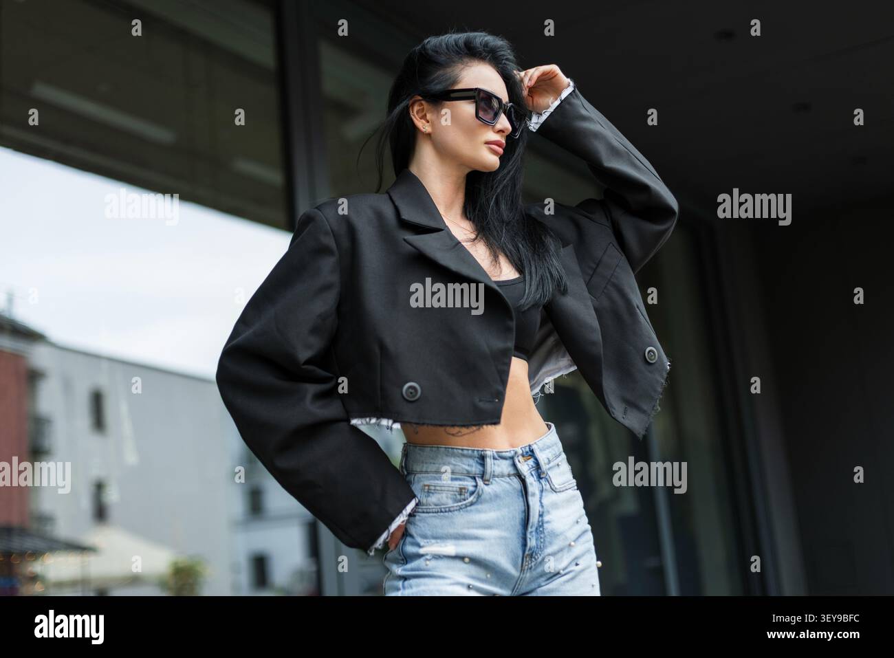 Professional woman in black blazer hi-res stock photography and images ...