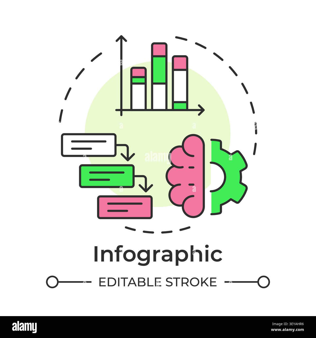 Infographic multi color concept icon Stock Vector