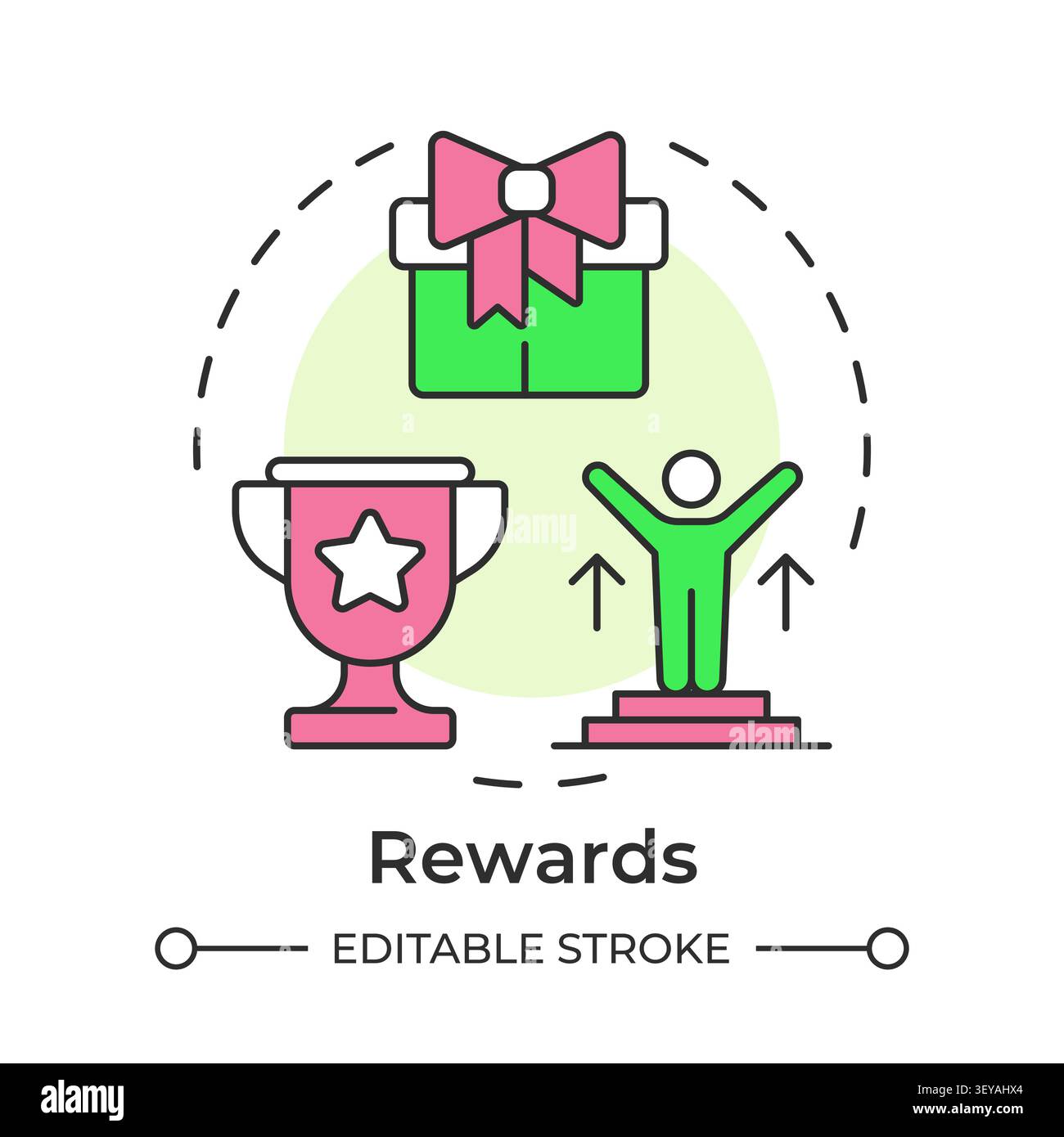 Rewards multi color concept icon Stock Vector