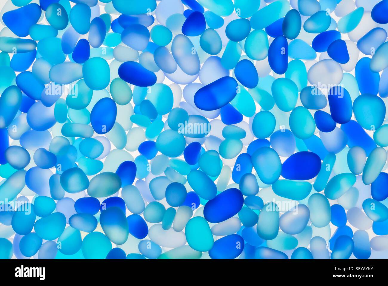 Array of glass shapes. Stock Photo