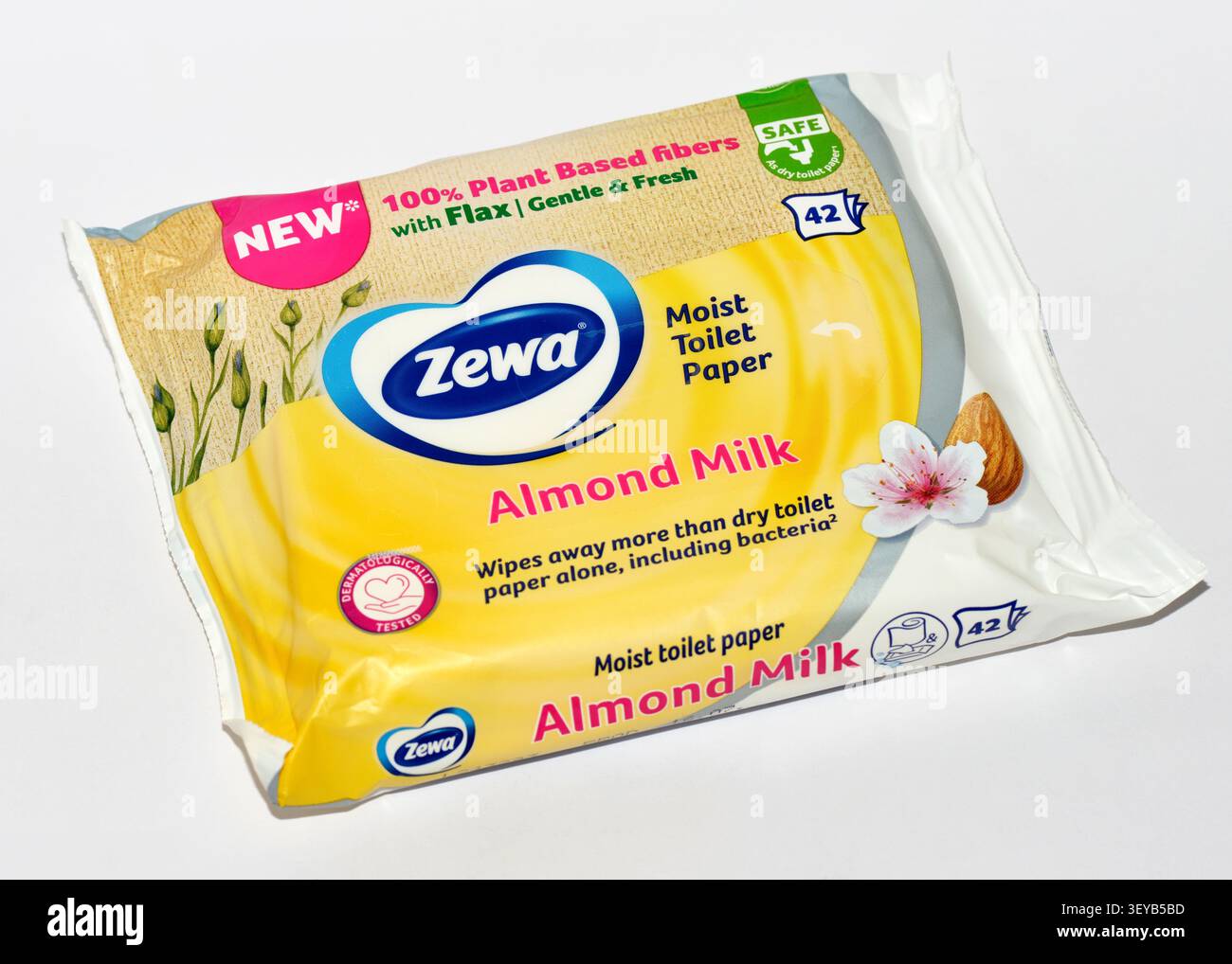 Zewa moist toilet paper packaging isolated on white Stock Photo