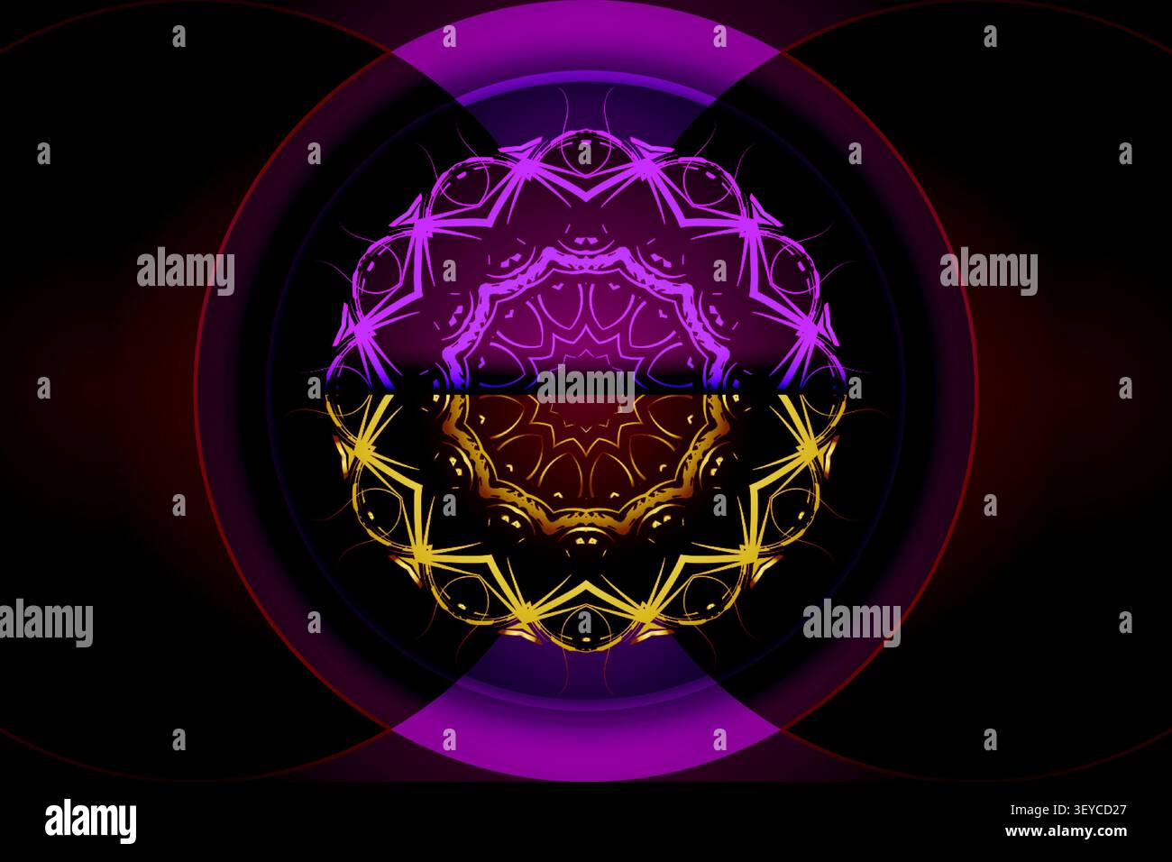 seamless floral mandala symmetry pattern Stock Vector