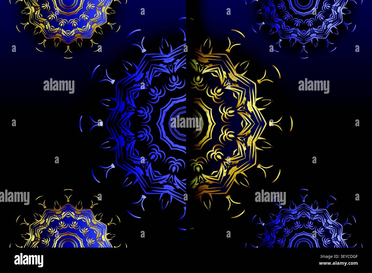 royal decorative mandala ornament backdrop Stock Vector
