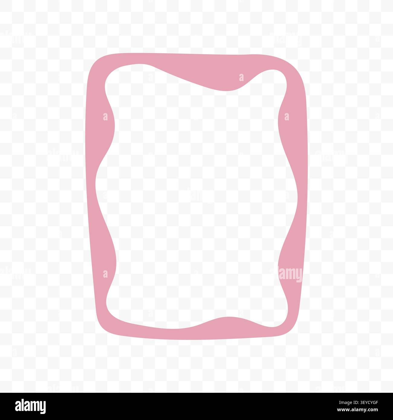 Pink Hand Drawn Decorative Frame Stock Vector