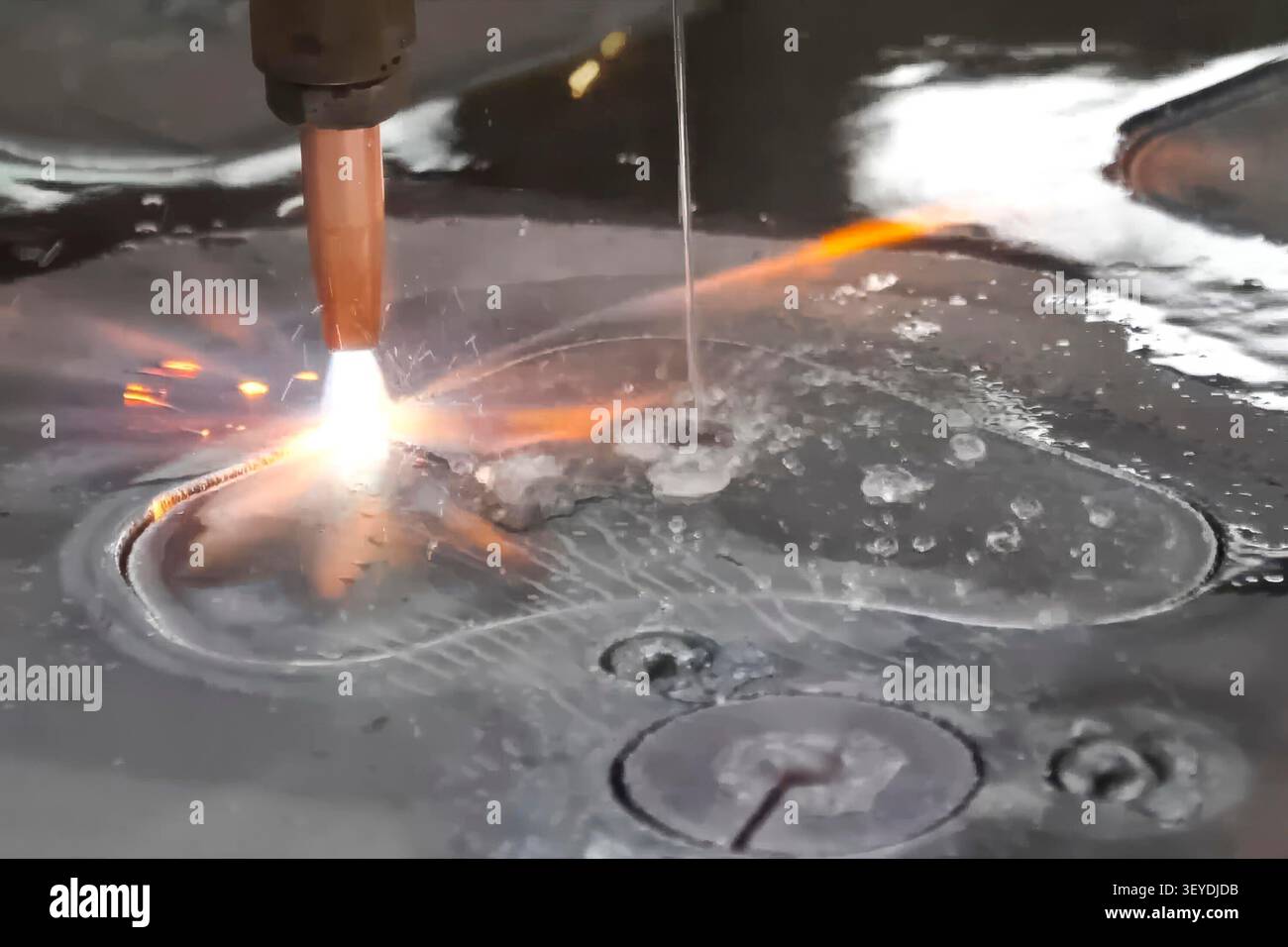 CNC welding machine with water cooling. Stock Photo