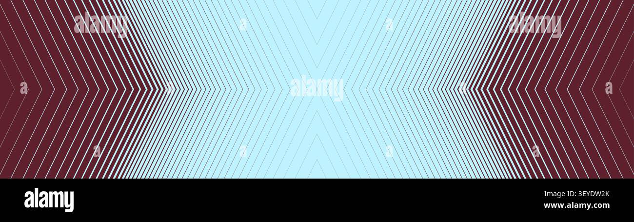 Rhythmic composition with sharp chevron arrow lines and halftone gradient transition, Dynamic geometric stripe pattern with an inward movement effect, Stock Vector