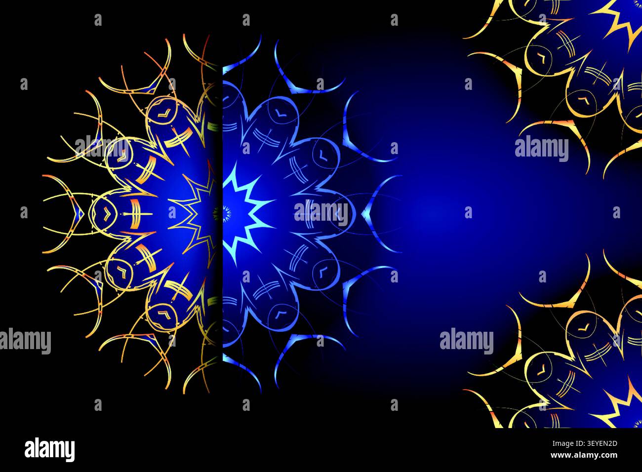 luxury abstract overlapping mandala background Stock Vector