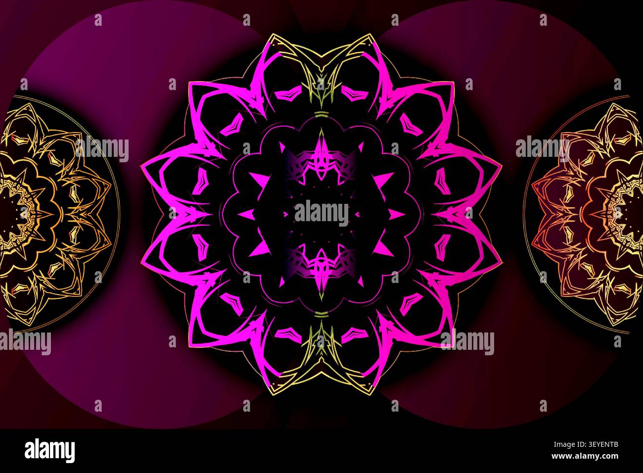 ornate navy gold abstract mandala texture Stock Vector