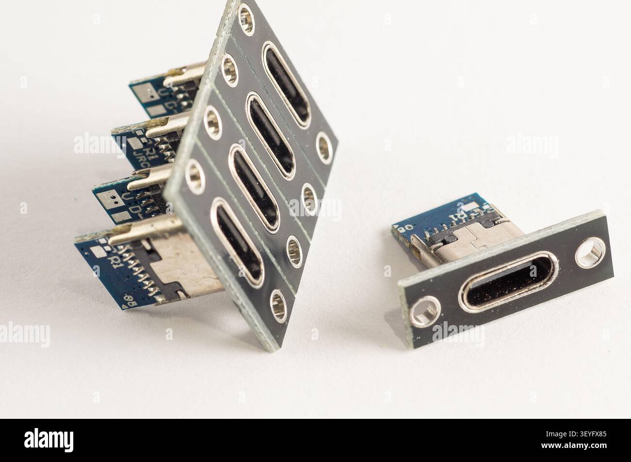 Type-C Female Connector Jack Charging Stock Photo