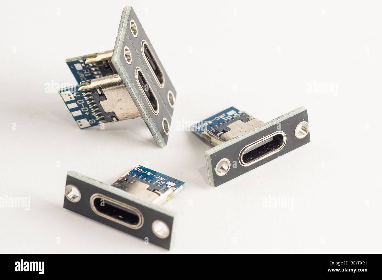 Type-C Female Connector Jack Charging Stock Photo