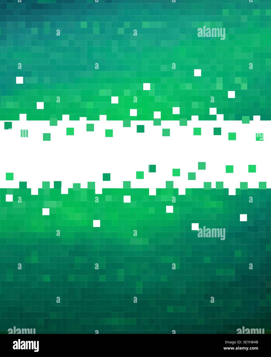 Green background of squares. Not AI, Vector illustration Stock Vector