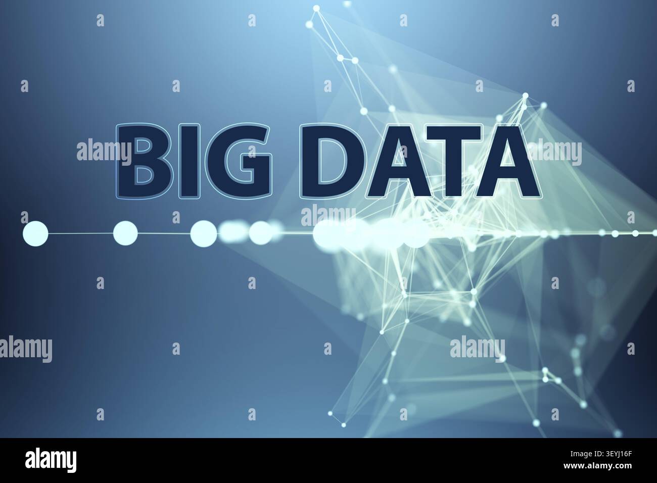 Big data and data mining concept illustration - 3d rendering Stock Photo