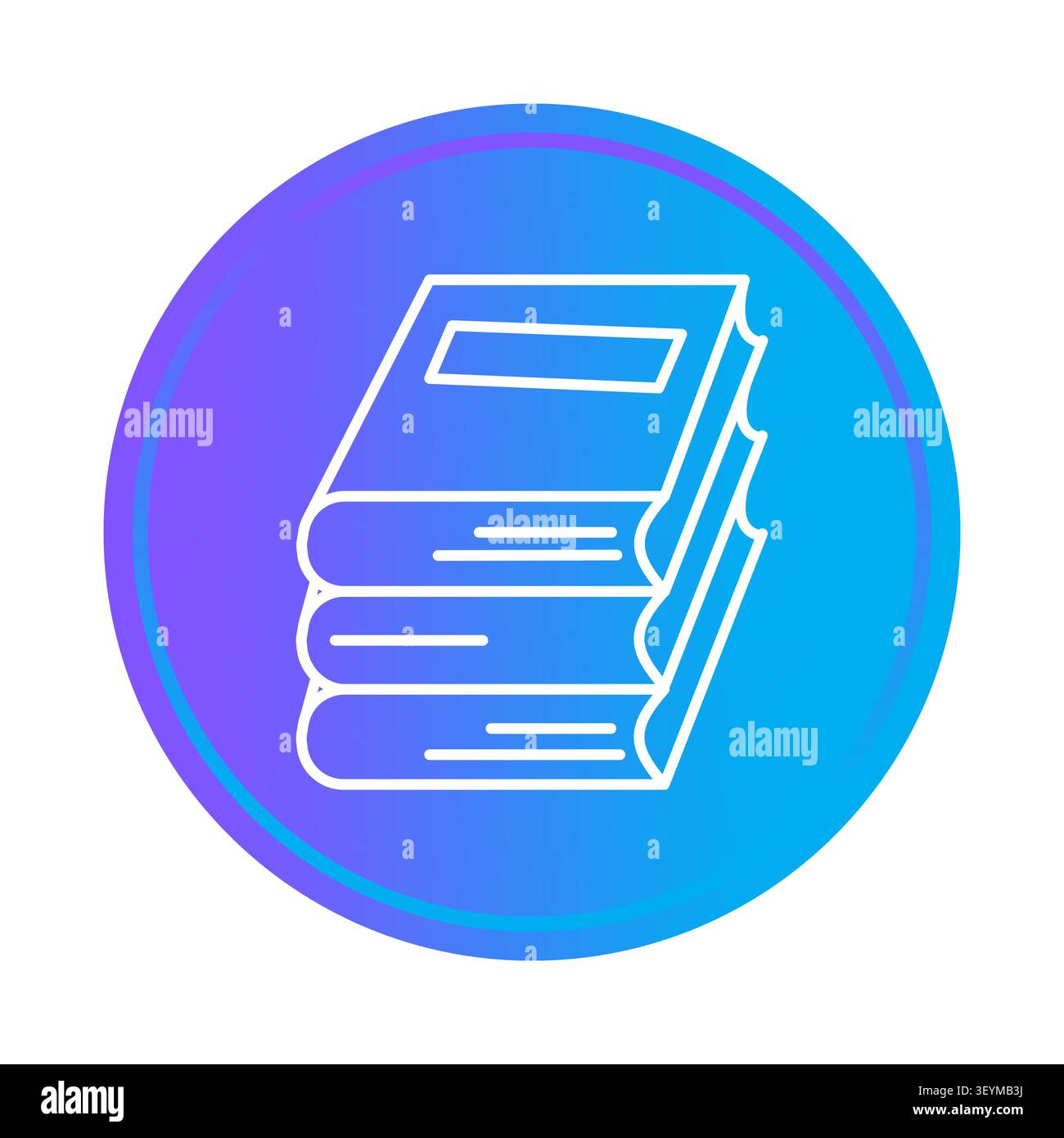 Book stack literature object features blue vector element. Visualizes modern education library reading learning project. eps 10 Stock Vector