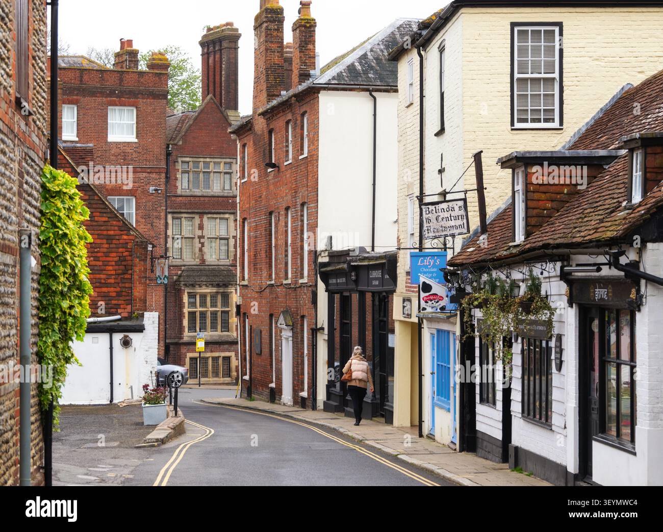 A street in Arundel, West Sussex, England Stock Photo