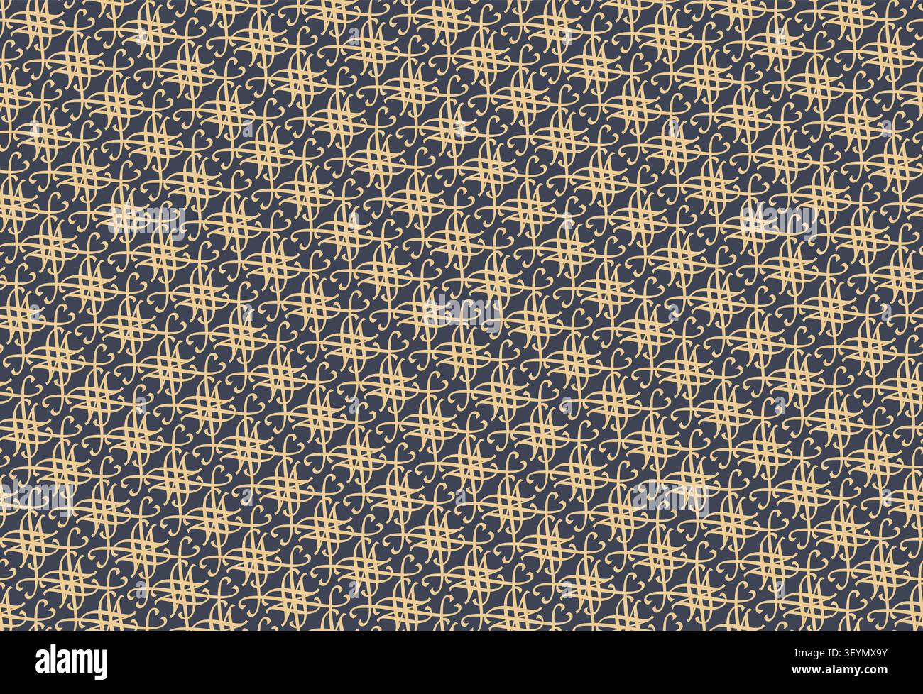 Horizontally And Vertically Repeatable Seamless Vector Decorative Pattern Illustration Isolated On A Dark Background. Stock Vector