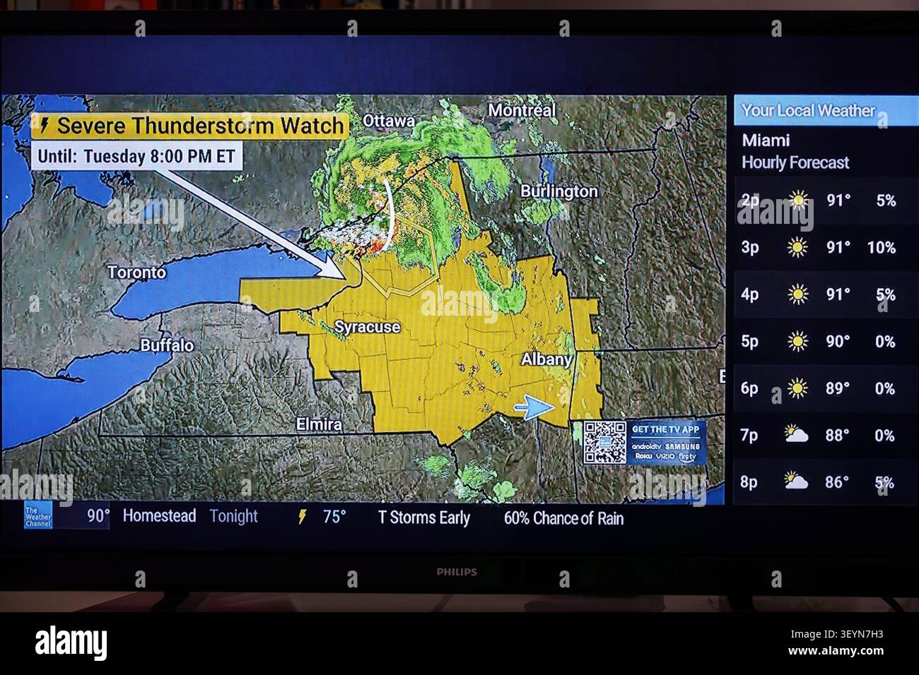 Radar Watch Weather Channel Free Weather Channel Screen Hi-res Stock Photography And Images Alamy