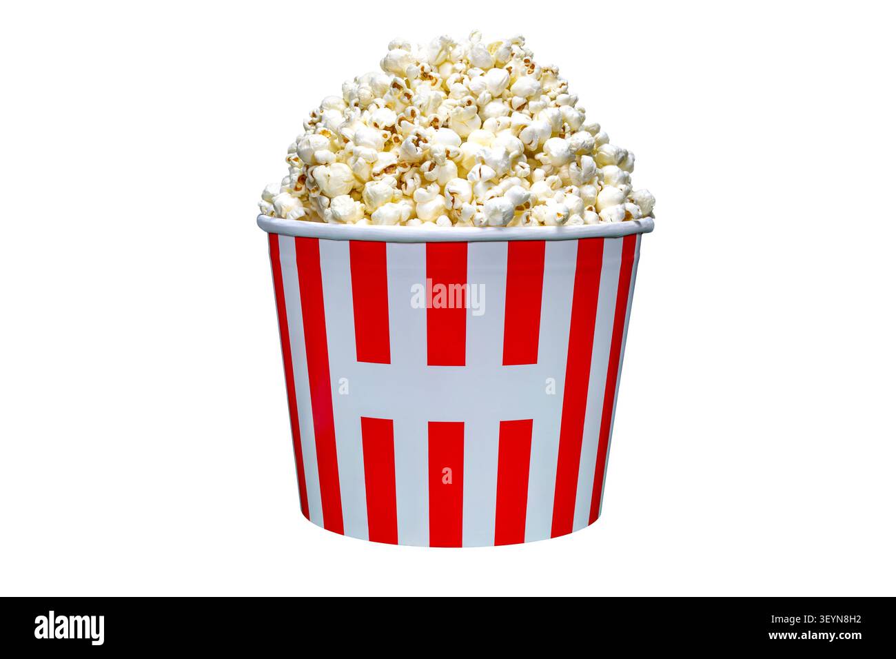 Popcorn bucket isolated, on white background Stock Photo
