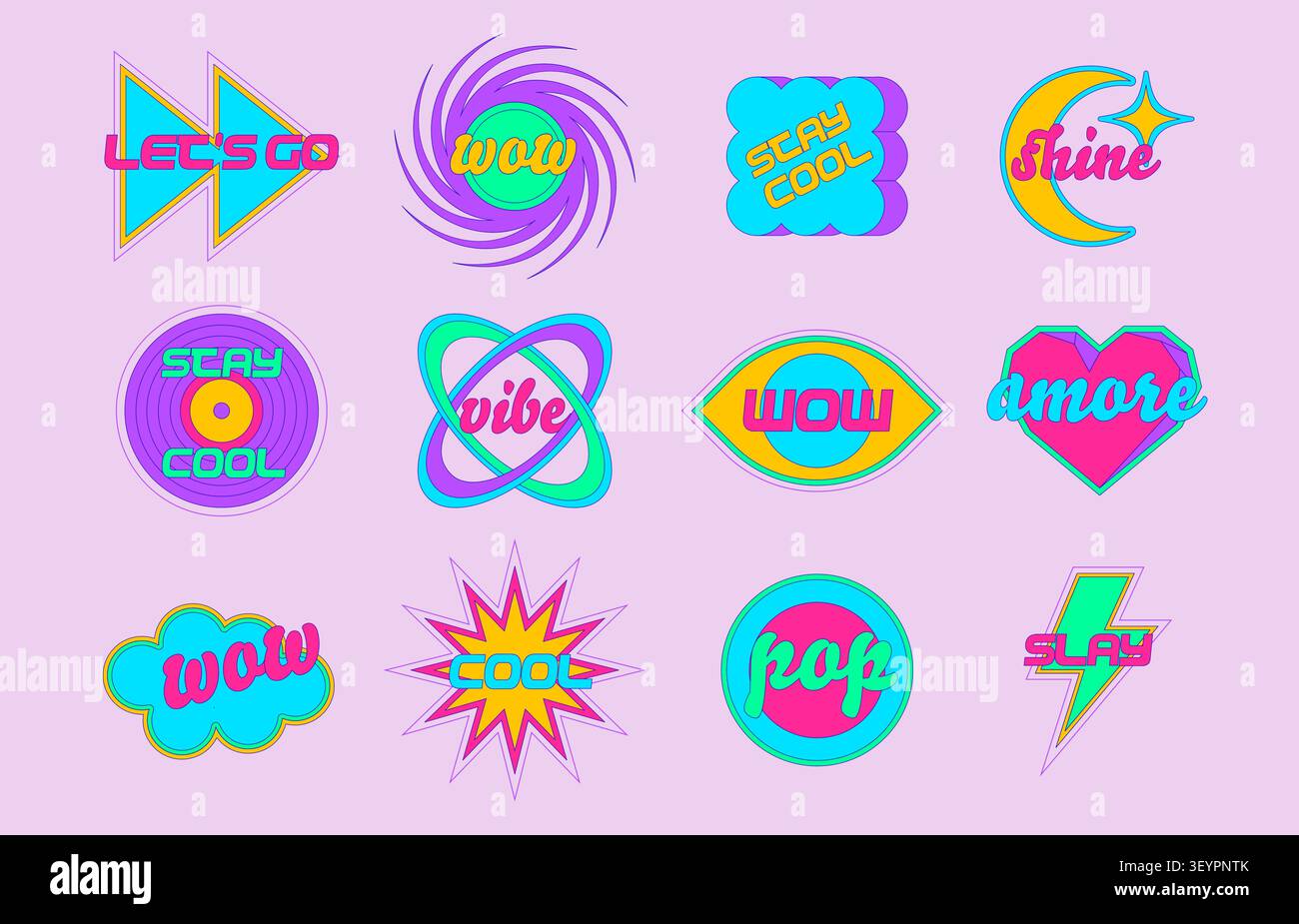 90s graphic eye Stock Vector Images - Alamy