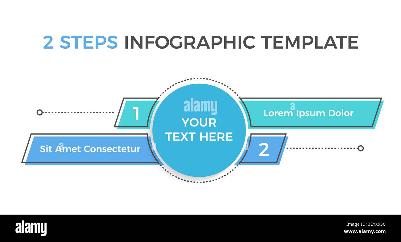 Infographic template with 2 steps or options, vector eps10 illustration Stock Vector