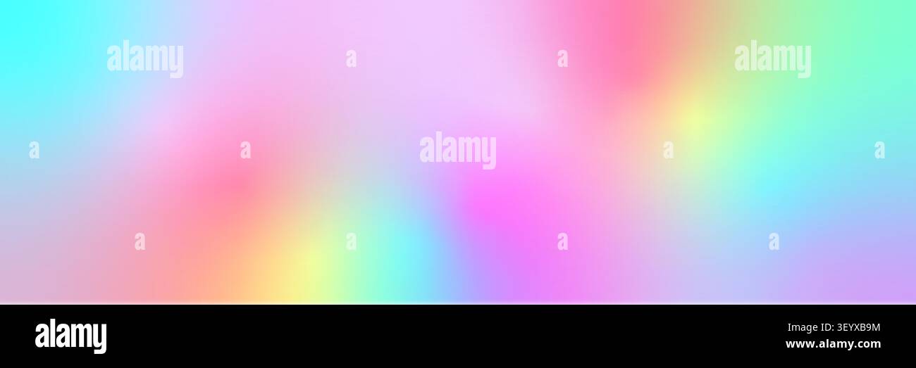horizontal soft pastel multicolor gradient background. Stock Vector