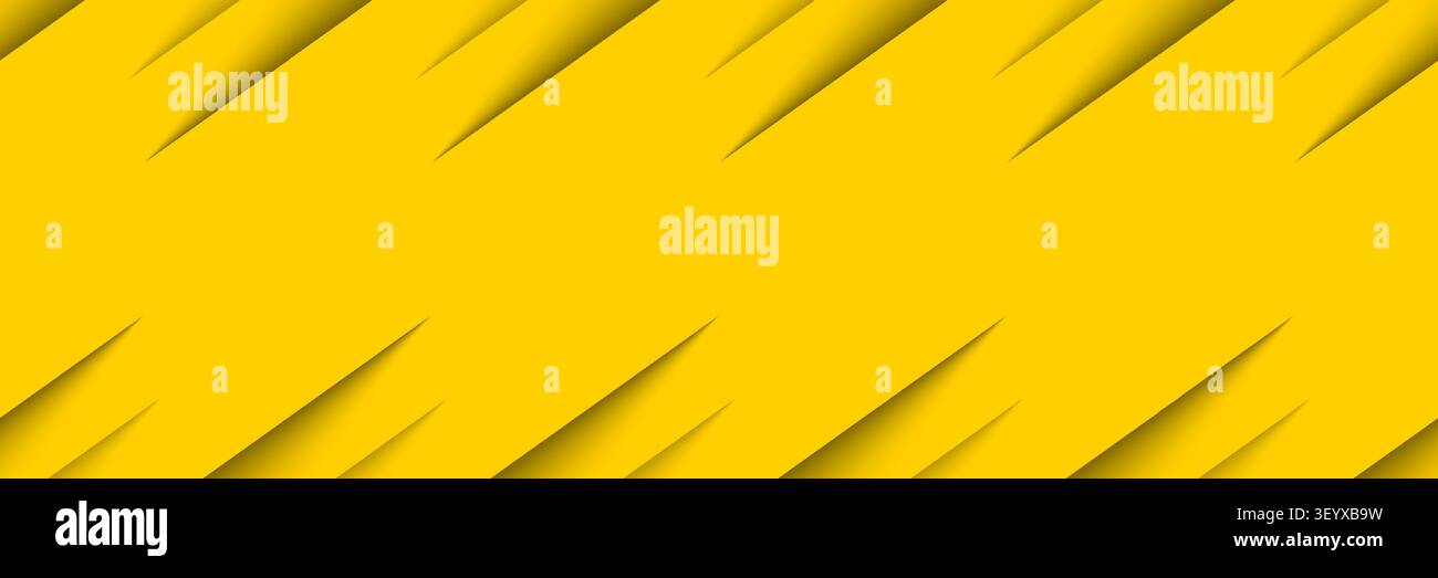 horizontal sharp black shadow on gold background. Stock Vector