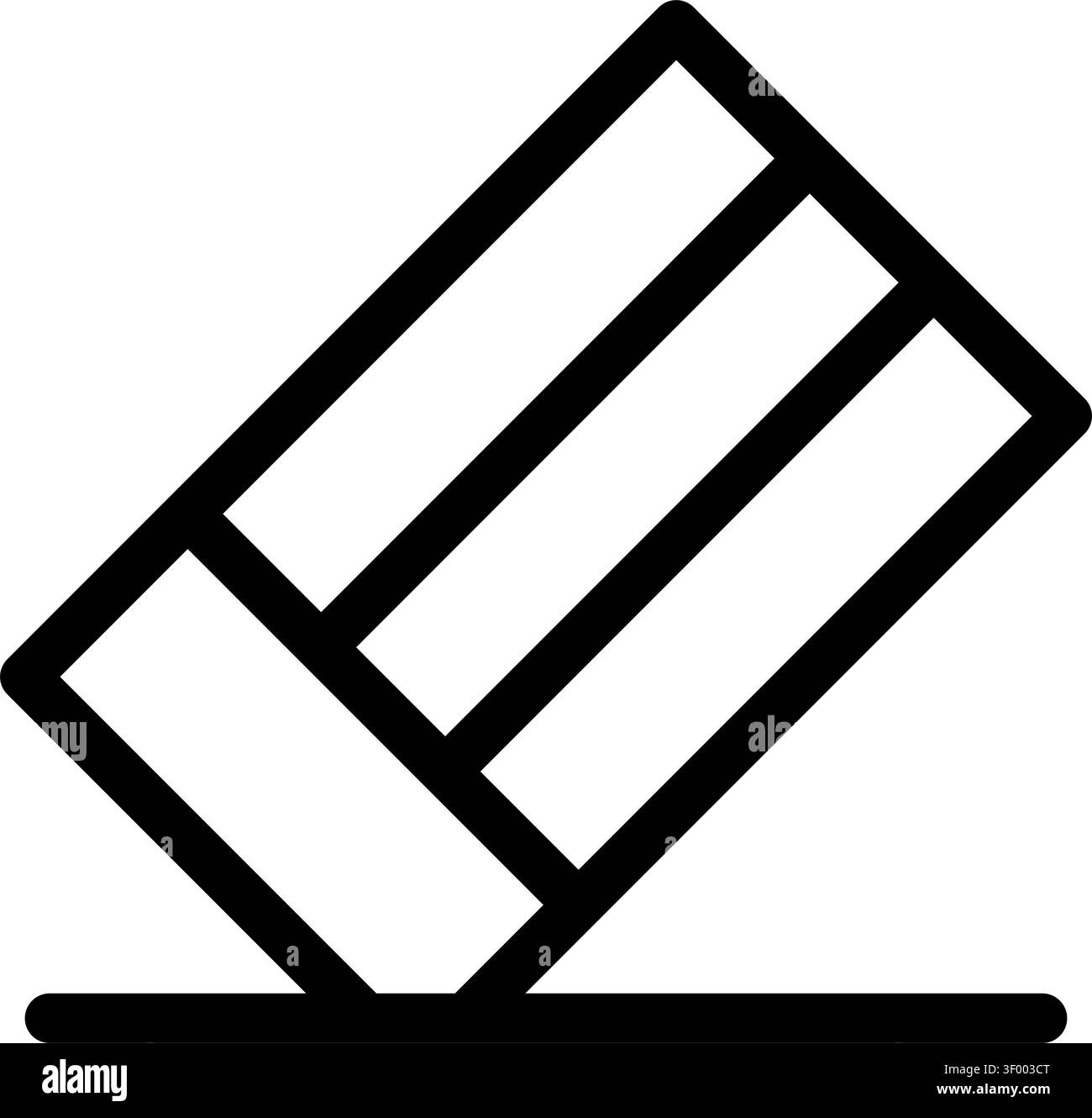 Eraser Outline Icon, Rubber, Erase, Editing Tool, Element. Stock Vector