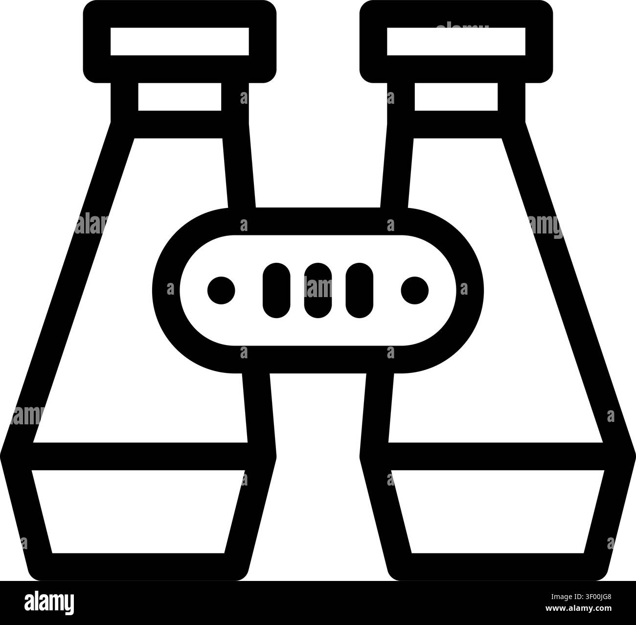 Binoculars Icon, Optical Instrument, Viewing Tool, Magnification Stock Vector