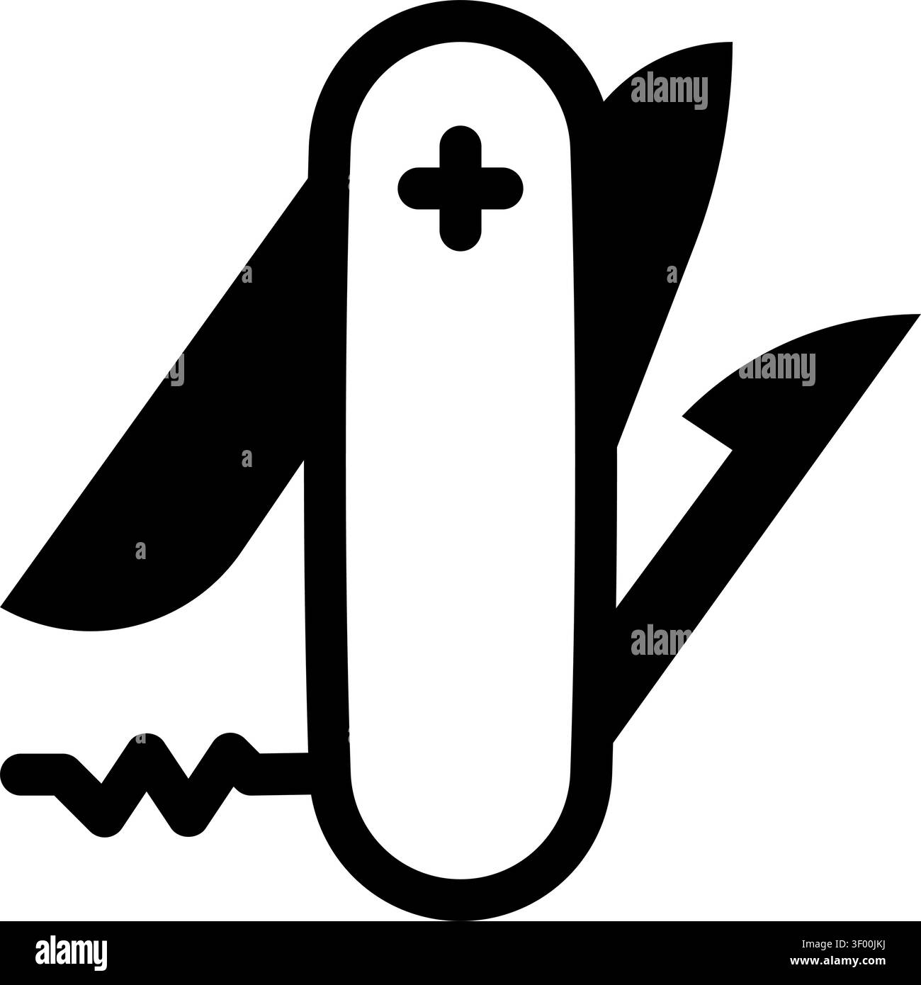 Swiss Army Knife Icon, Tool, Multi-tool, Pocket, Camping Stock Vector