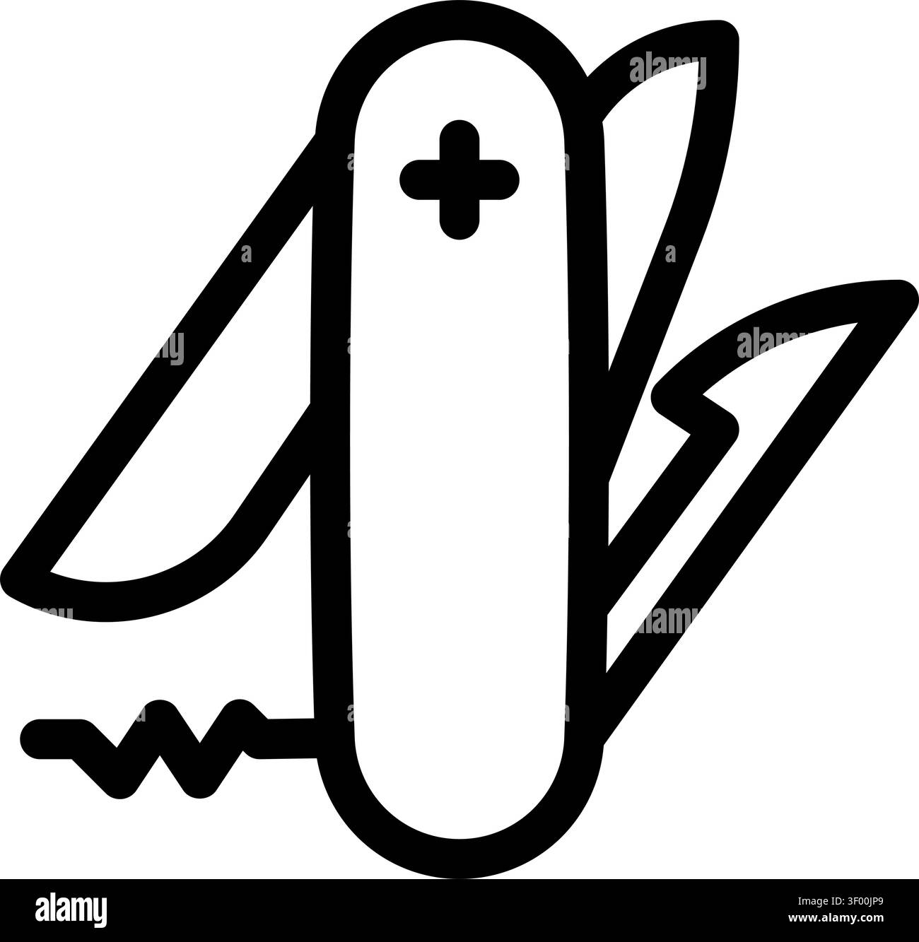 Swiss Army Knife Icon, Tool, Multi-tool, Pocket, Camping Stock Vector