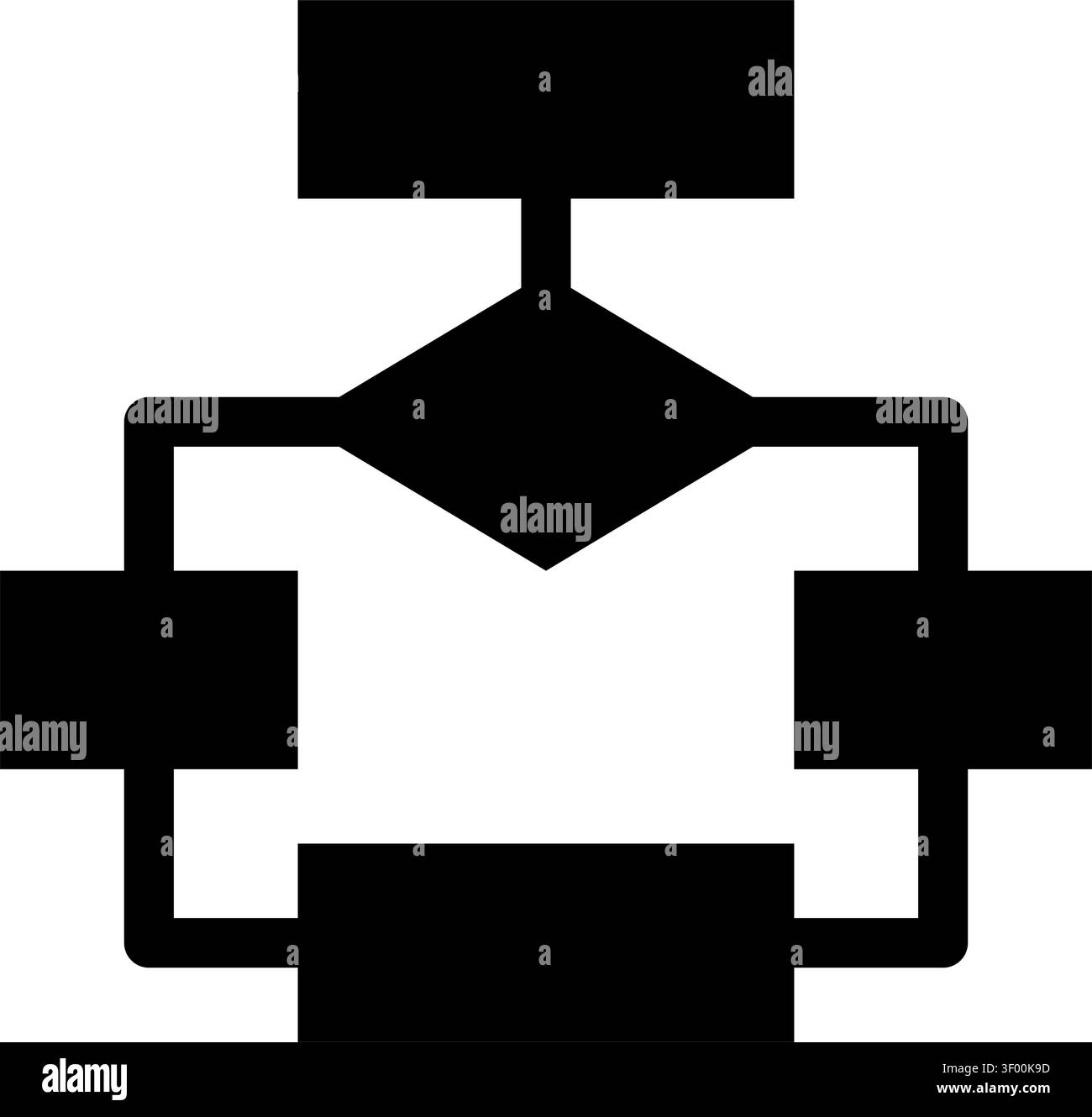 Algorithm Flowchart Icon, Process Flow, Workflow, Diagram, Chart Stock Vector