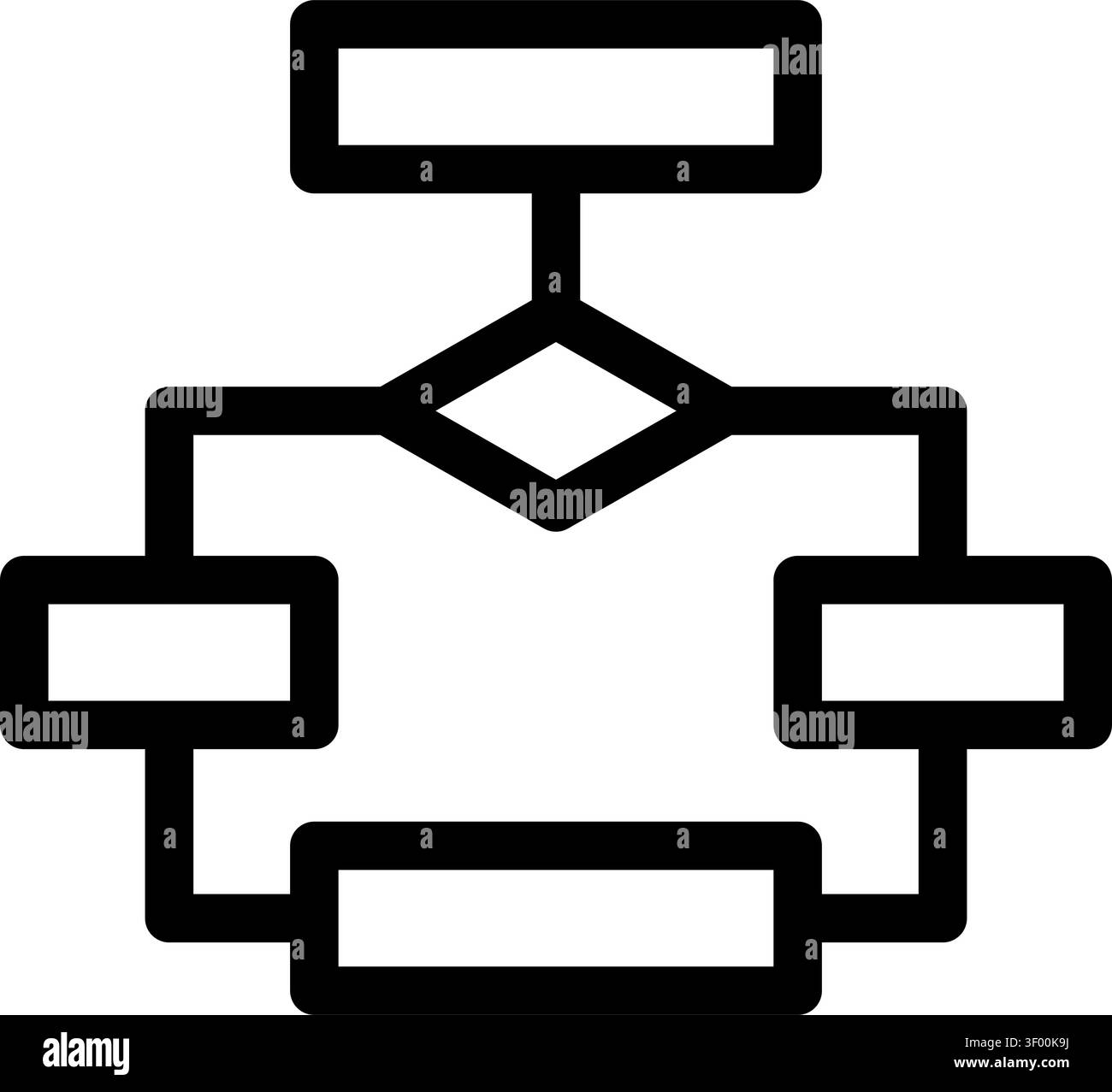 Algorithm Flowchart Icon, Process Flow, Workflow, Diagram, Chart Stock Vector