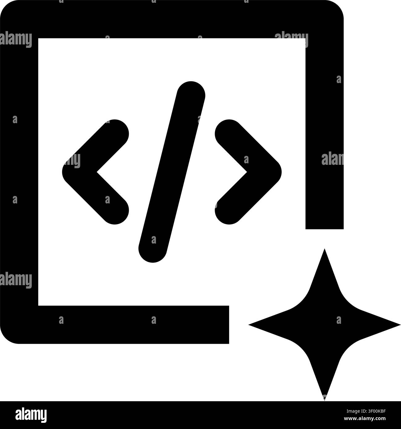 Ai Code Bracket Icon, Programming, Development, Software Stock Vector