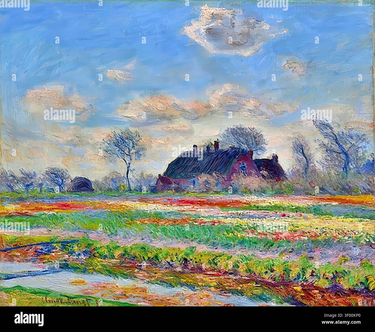 Claude monet tulip fields at sassenheim hi-res stock photography