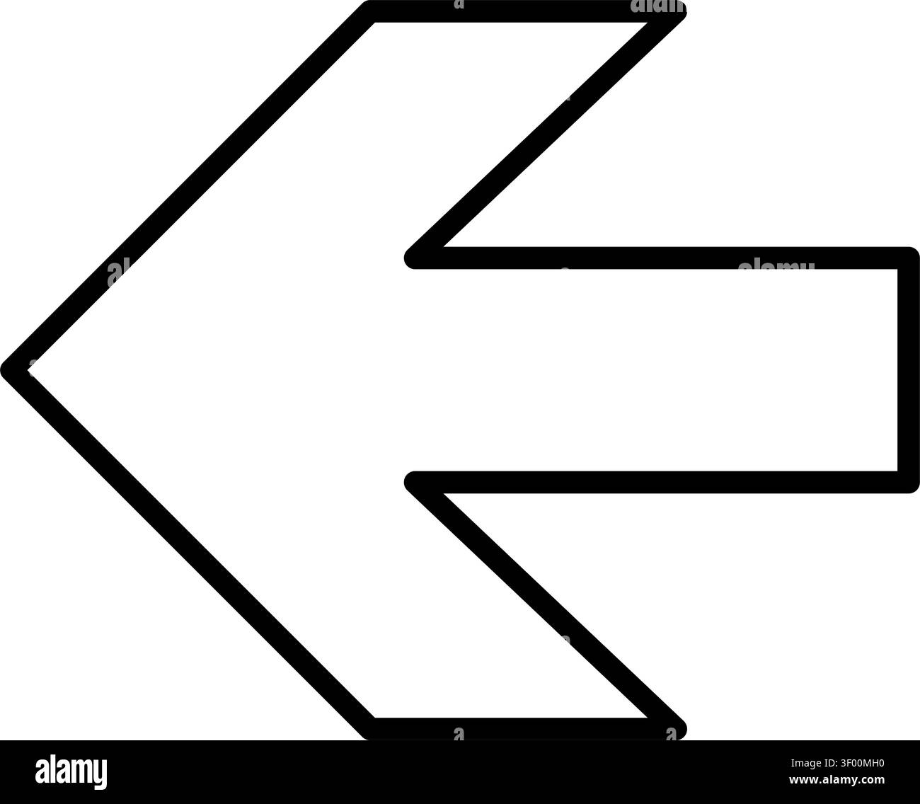 Arrow Left Icon, Directional, Navigation, Back, Previous Stock Vector