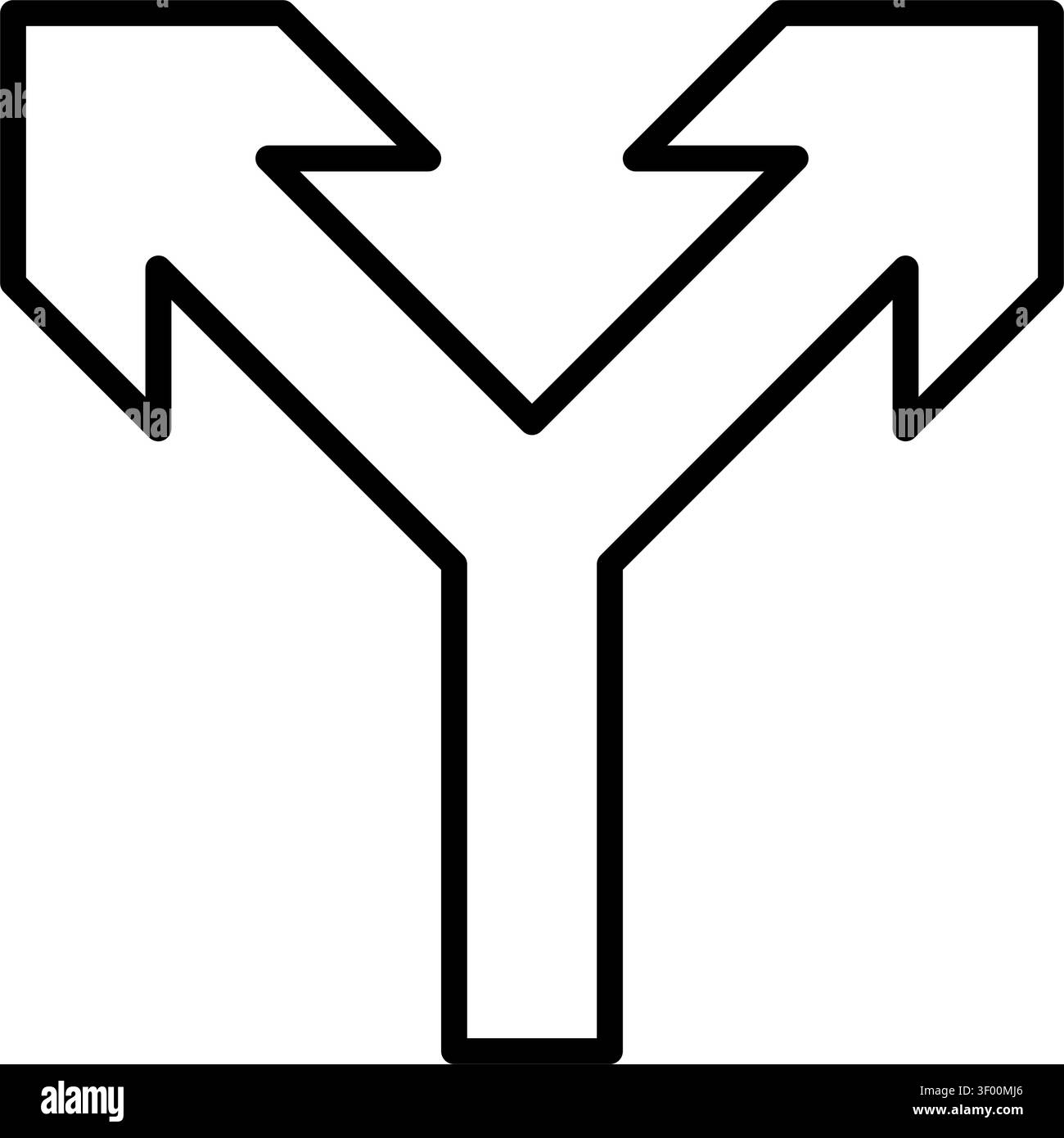 Arrow Left Right Routes Icon, Directional, Navigation, Two Way Stock Vector