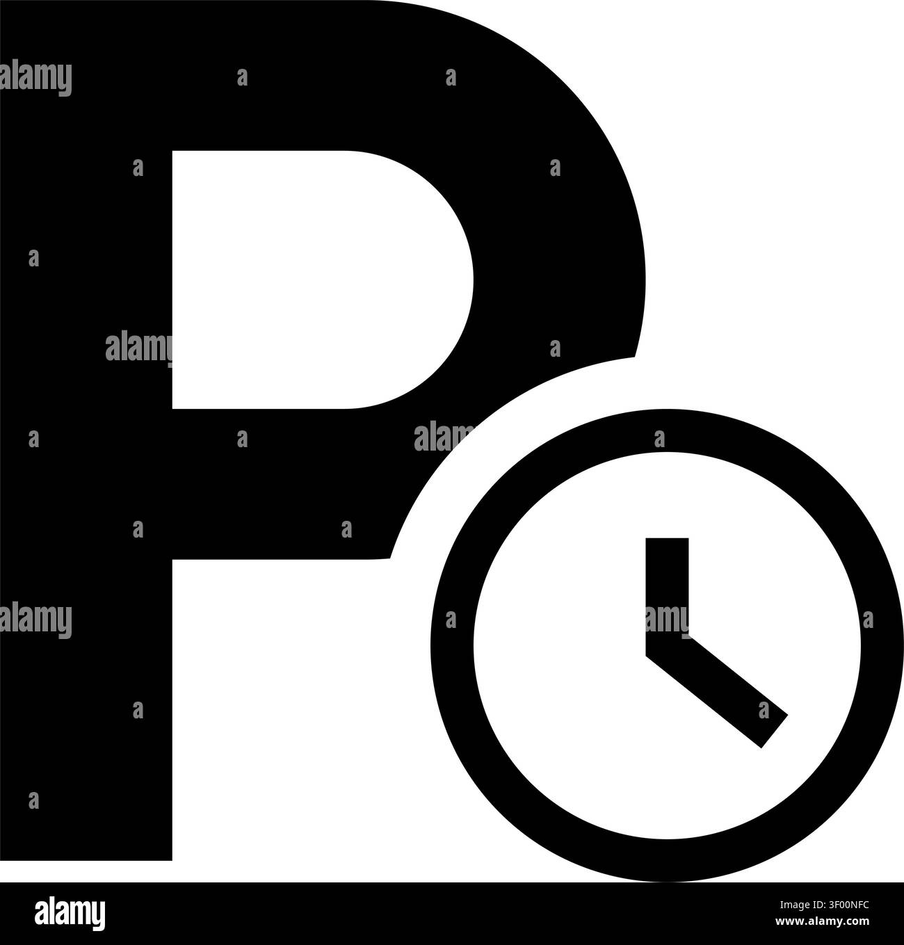 Parking Duration Icon, Time, Clock, Meter, Vehicle, Car Stock Vector