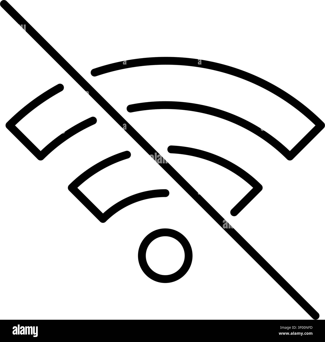 No Signal Icon, Network, Wireless, Connection, Mobile, Phone Stock Vector