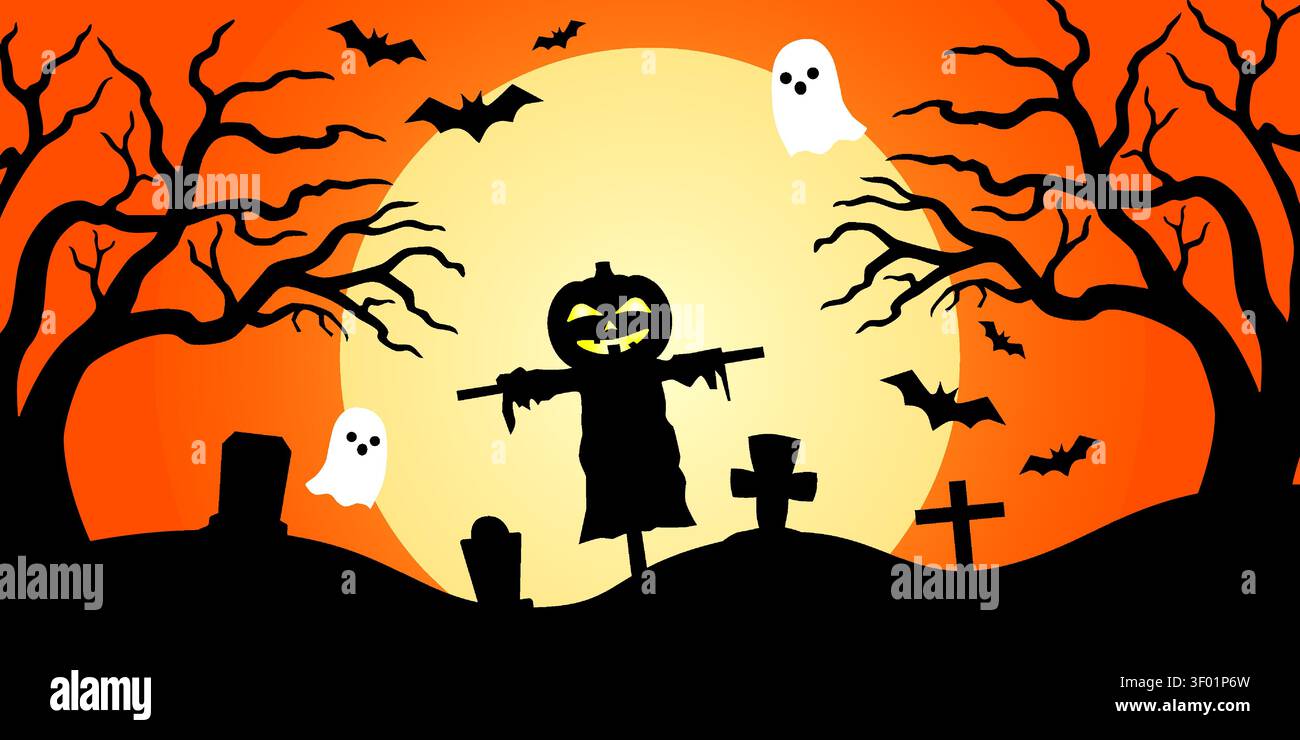 Background vector design with halloween theme Stock Vector