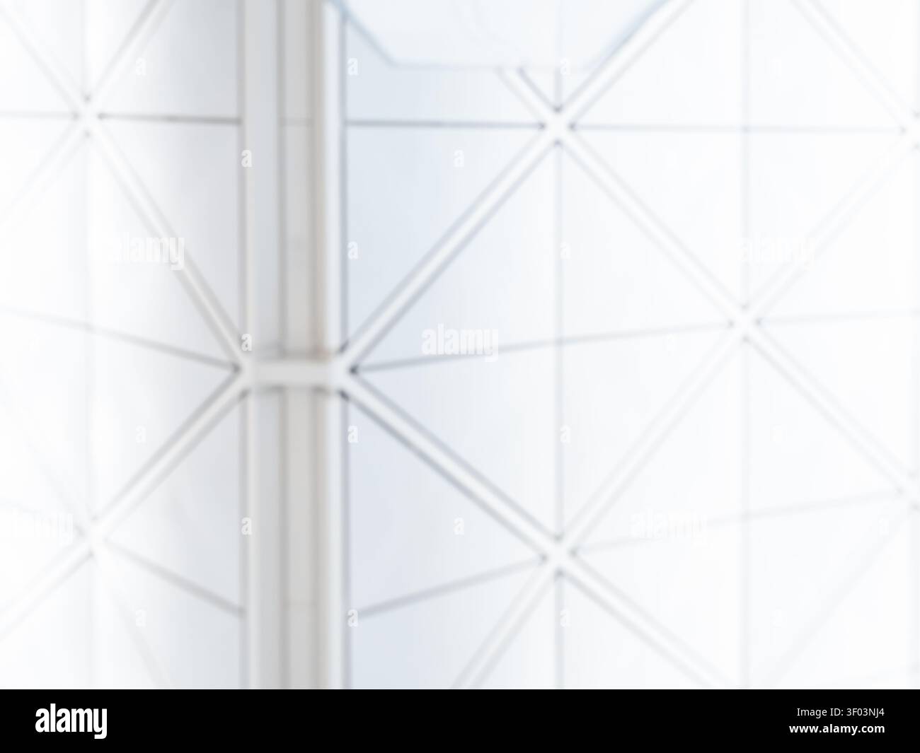 Abstract geometric architecture background featuring blurred modern building ceiling with triangular pattern, minimal corporate design, contemporary s Stock Photo
