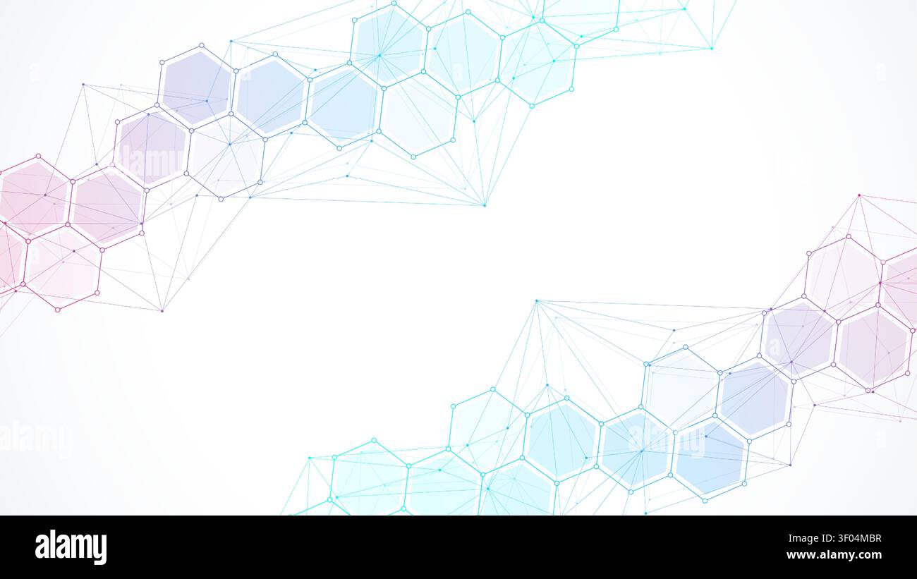 Modern abstract texture background with triangles, dots and hexagonal shapes. Geometric hexagonal pattern for poster, header, web banner, footer Stock Vector