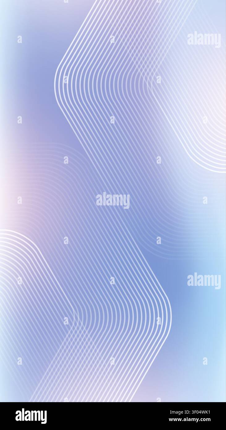 Abstract hexagons on blue gradient mobile wallpaper Stock Vector