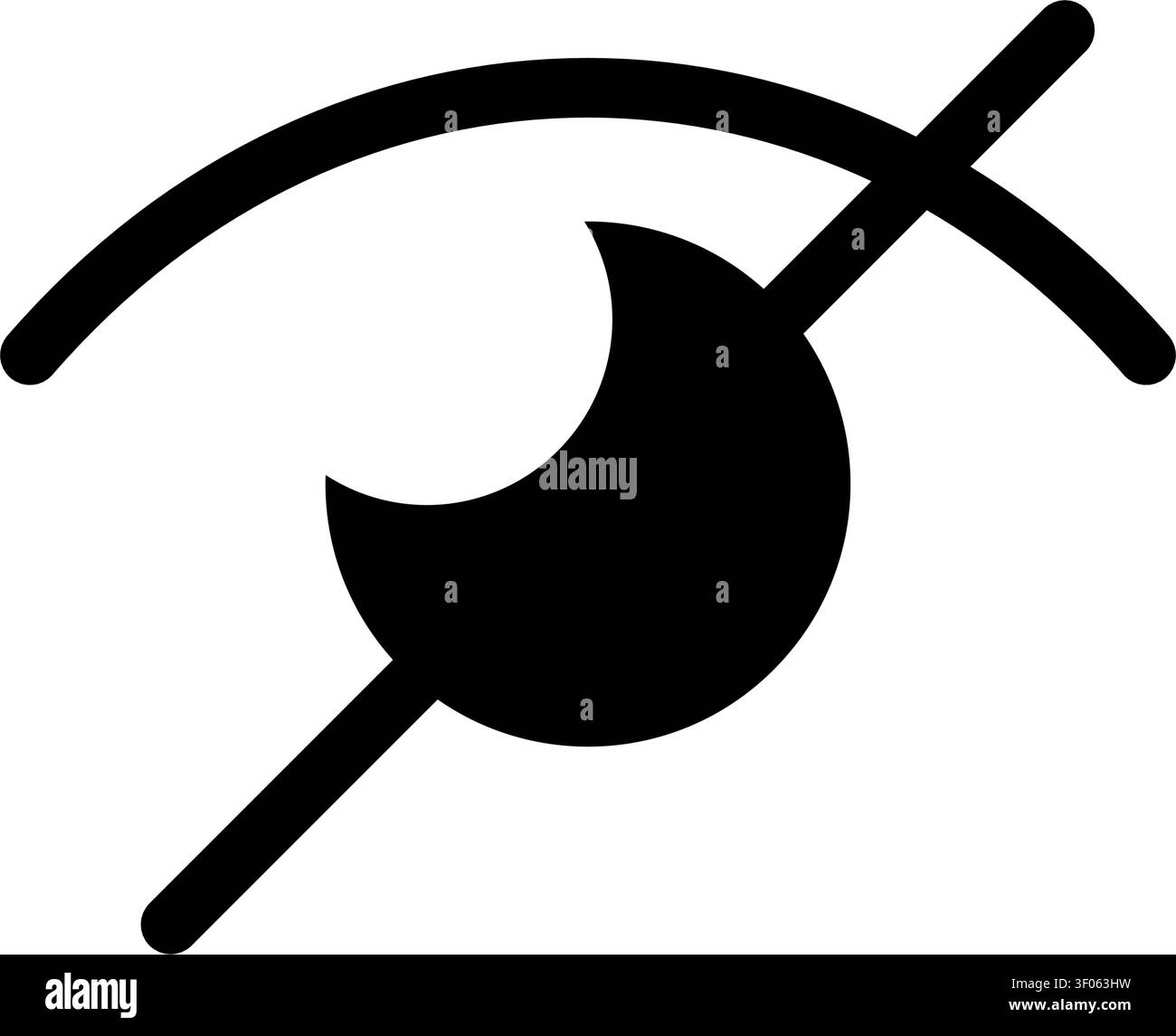 Sensitive eye icon simple design Stock Vector
