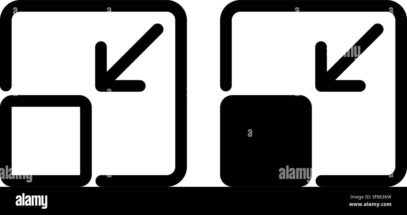 Minimize or maximize icon simple design Stock Vector